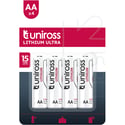 Литиеви батерии Uniross АА FR6 Ultra Lithium AA - 4 батерии